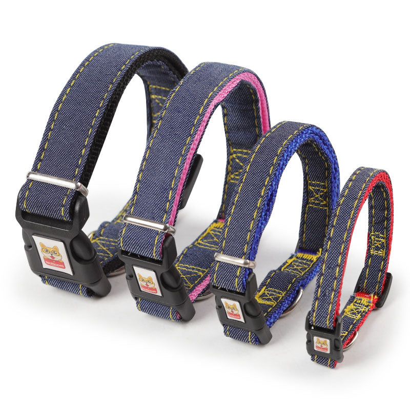 Pet Supplies Dog Leash Chest And Back Leash Dog Leash Wear-Resistant Denim Stitched Dog Leash