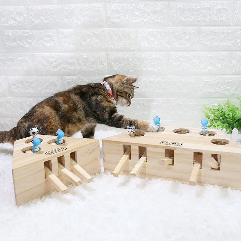 Solid Wood Cat Toy , Hamsters, Kittens, Interactive Toys