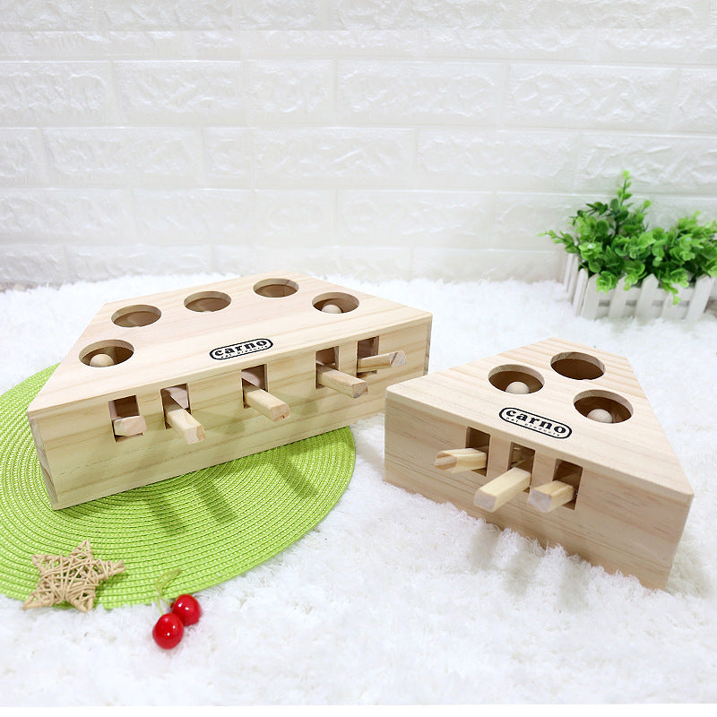 Solid Wood Cat Toy , Hamsters, Kittens, Interactive Toys