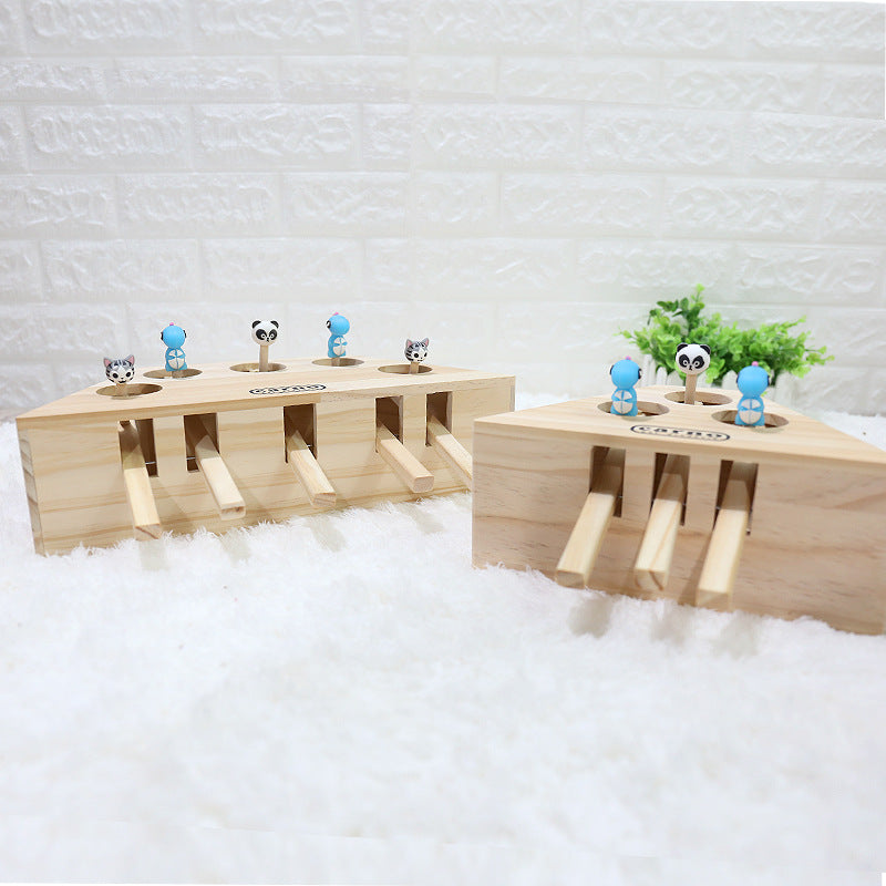 Solid Wood Cat Toy , Hamsters, Kittens, Interactive Toys