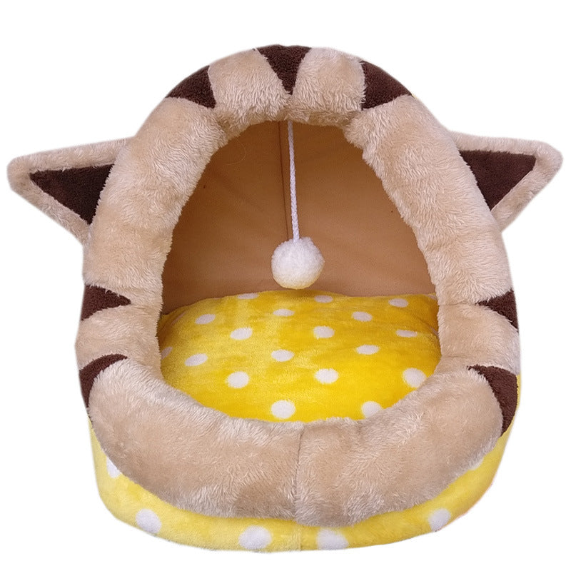 Pet Kennel, Autumn, Winter And Summer, Four Seasons Mat, Puppy Teddy Sleeping Bag, Dog Bed, Enclosed House, Removable And Washable Cat Kennel