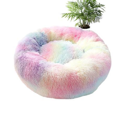 Dog Kennel Cat Kennel Dog Bed Round Long Plush Kennel Winter Hot Pet Kennel Pet Supplies Manufacturers Can Be A Generation Of Hair