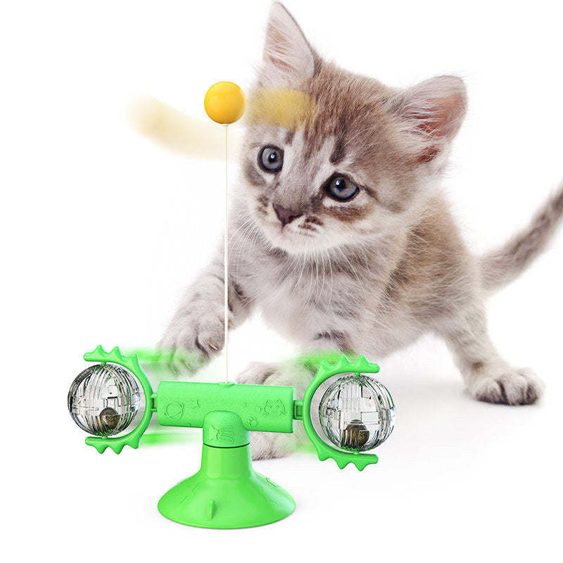 Meow Planet Turn Around Cat Toy Turntable Tease Cat Stick Pet Cat Toy