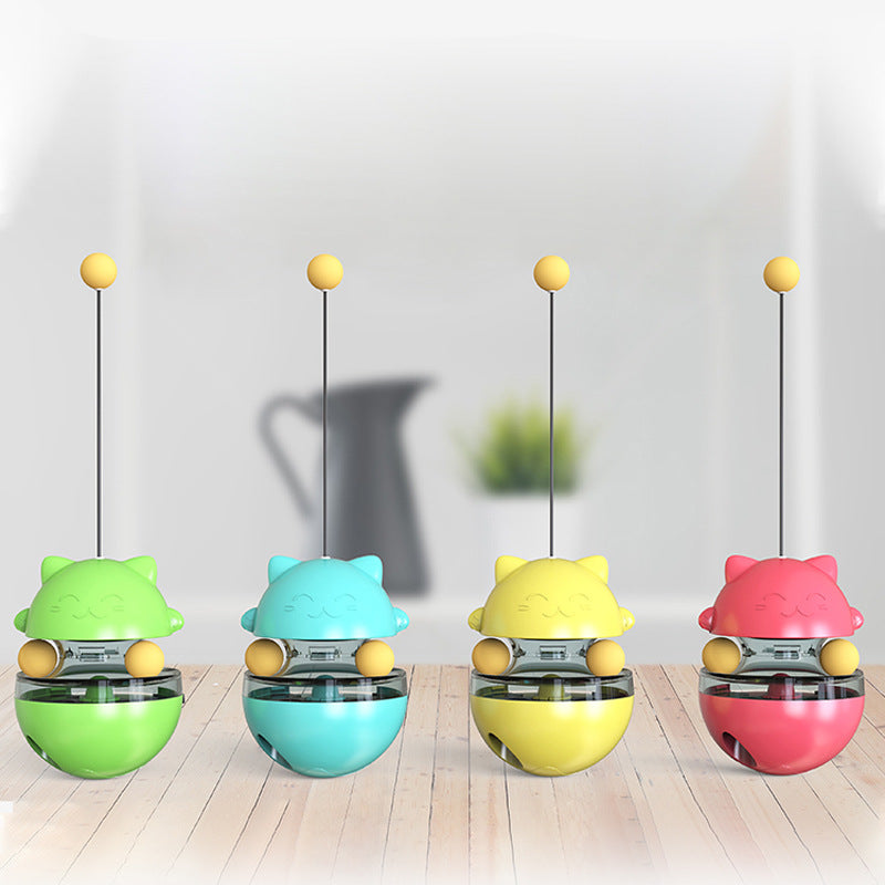 Spot Cat And Dog Track Ball Snack Toy Spilled Food Ball Tumbler Cat Funny Cat Stick