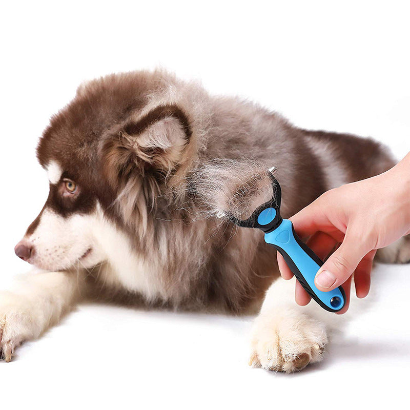 Pet Stainless Steel Hair Removal Dog And Cat Comb Hair Removal Comb Cleaning Beauty Rake Comb Double-sided Knot Comb