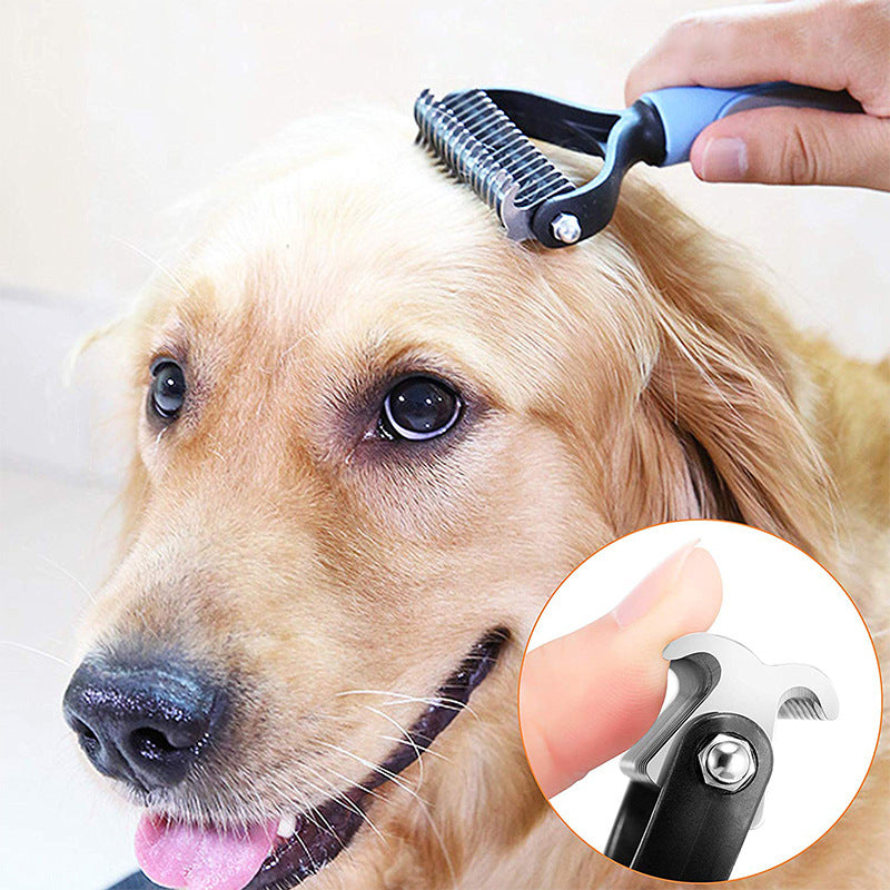 Pet Stainless Steel Hair Removal Dog And Cat Comb Hair Removal Comb Cleaning Beauty Rake Comb Double-sided Knot Comb