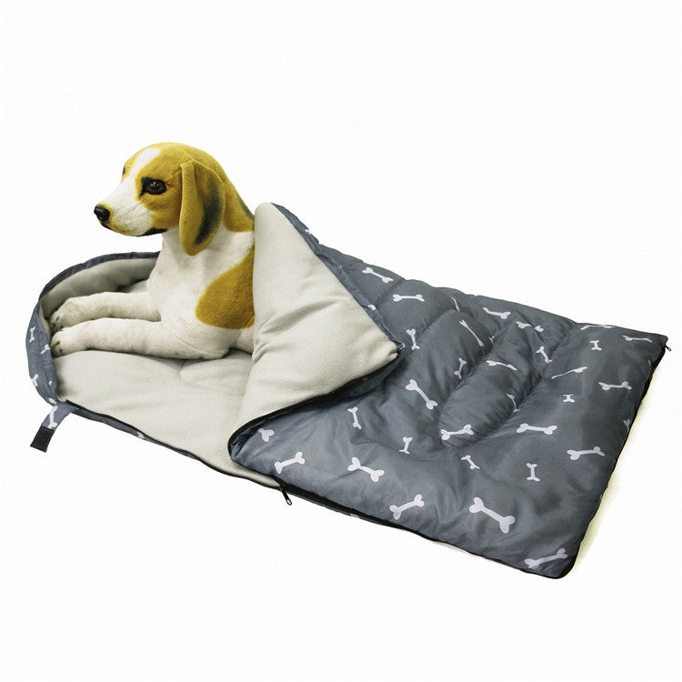 Cross-border Supply Factory Wholesale Dog Waterproof Warm Sleeping Bag Pet Bed Kennel Mat Pet Supplies