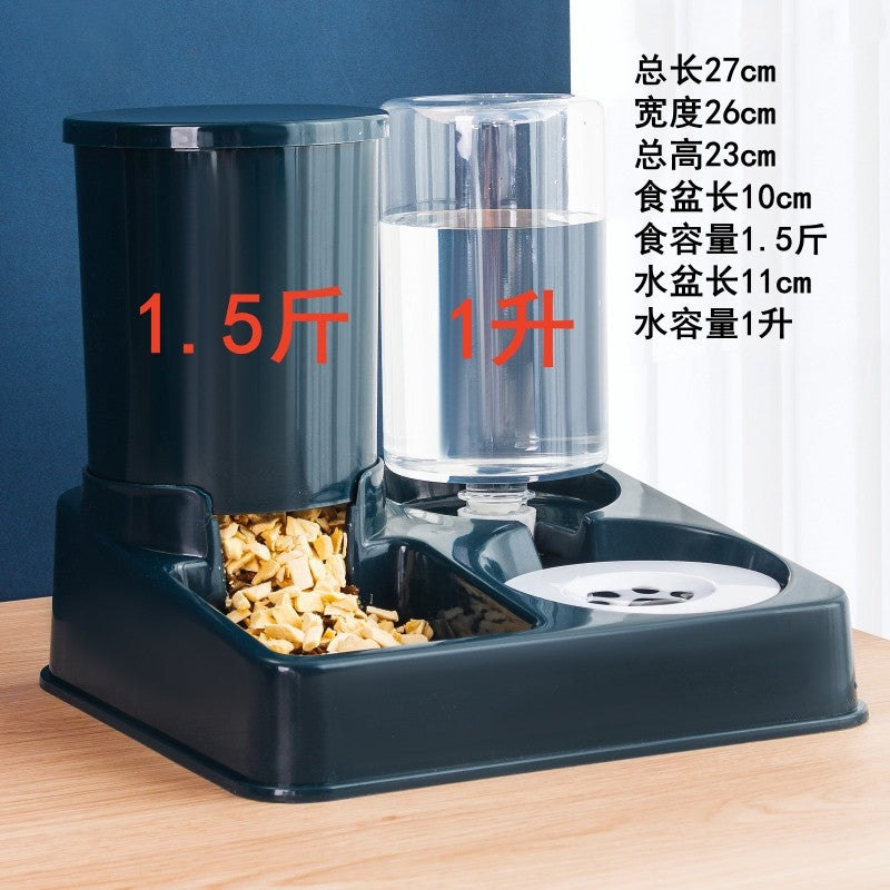 Cat Bowl Double Bowl Automatic Drinking Water Bowl Cat Drinking Bowl Cat Food Dog Bowl Dog Bowl Integrated Feeder Pet Supplies