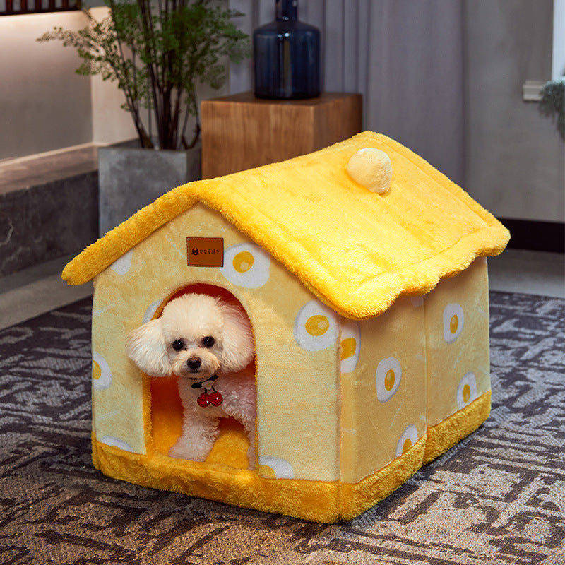Teddy Kennel Dog House Four Seasons Indoor Kennel Winter Warm Windproof Cat Den Outdoor Winter Small Dog Cold-proof And Frost-proof