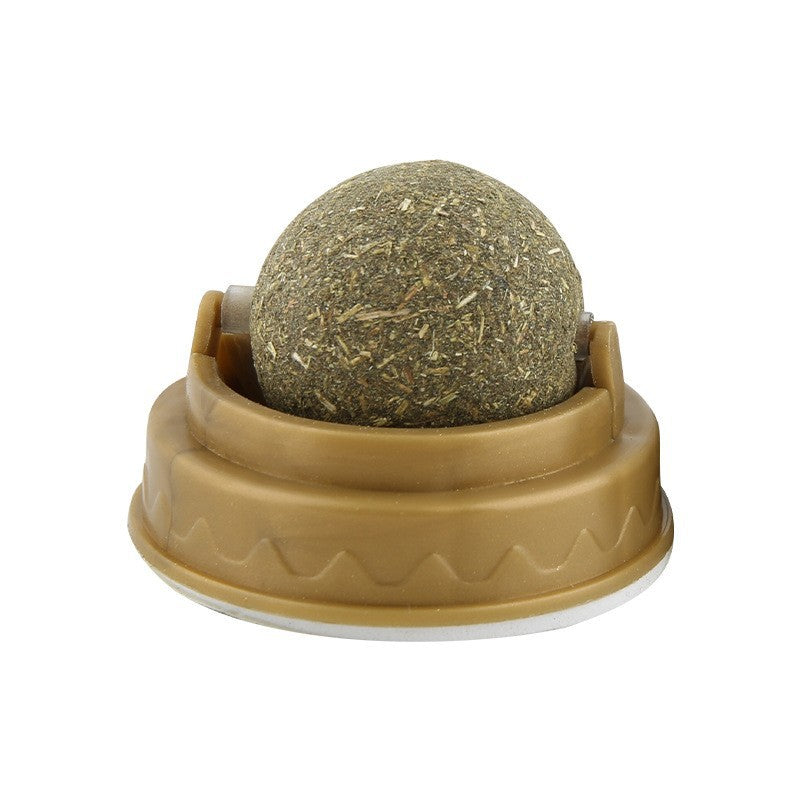 Rotating Cat Mint Ball Polygonum Multiflorum Gall Fruit Ball Cat Molar Toy Self-Hi Cat Snack Catnip