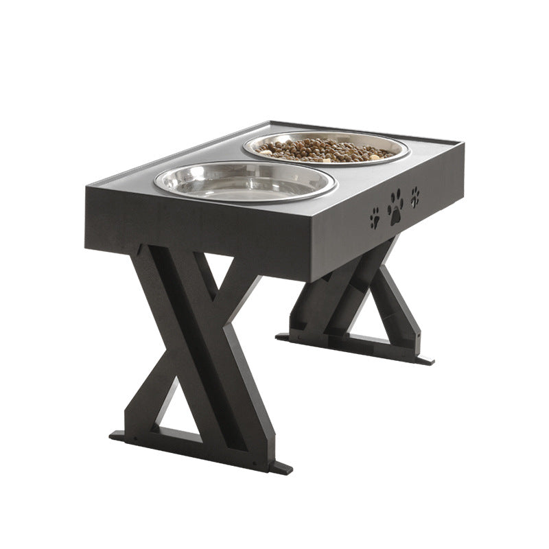 Lifting Dog Bowl Adjustable Height Large Capacity Stainless Steel Dog Bowl Pet Supplies Generation