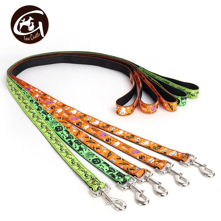 Pet Dog Collar Halloween Spot Pumpkin Bat Hat Halloween Ghost Festival Dog Halloween Dog Collar