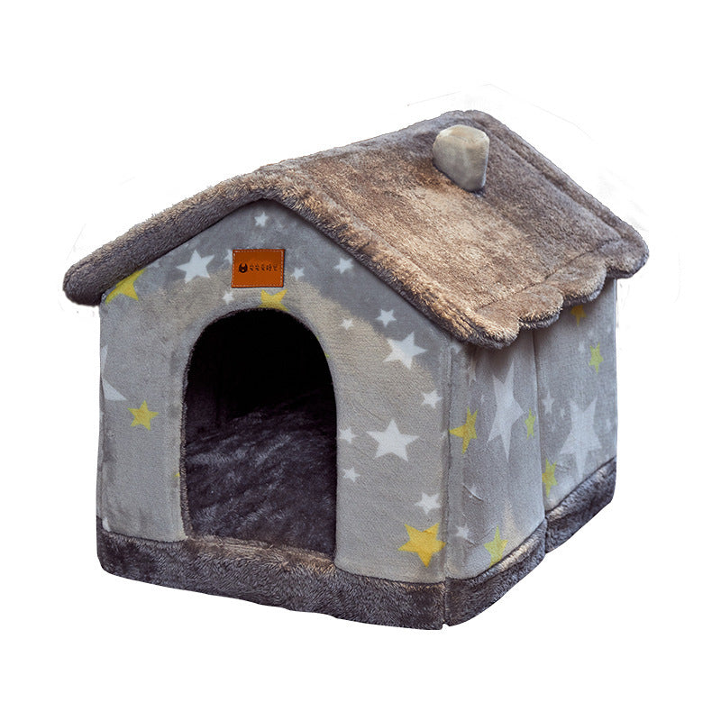 Teddy Kennel Dog House Four Seasons Indoor Kennel Winter Warm Windproof Cat Den Outdoor Winter Small Dog Cold-proof And Frost-proof
