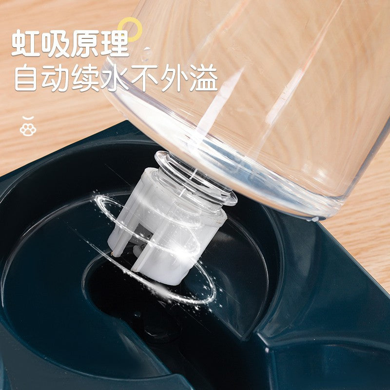 Cat Bowl Double Bowl Automatic Drinking Water Bowl Cat Drinking Bowl Cat Food Dog Bowl Dog Bowl Integrated Feeder Pet Supplies