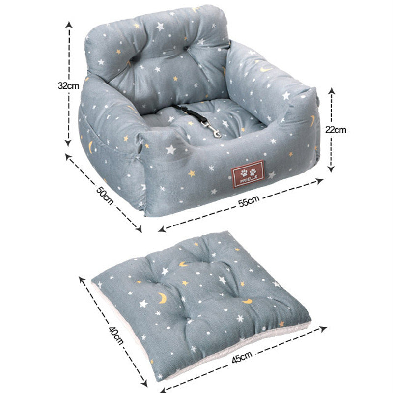 Korea Car Kennel Pet Car Seat Portable Portable Kennel Teddy Four Seasons Universal Kennel Dogbed