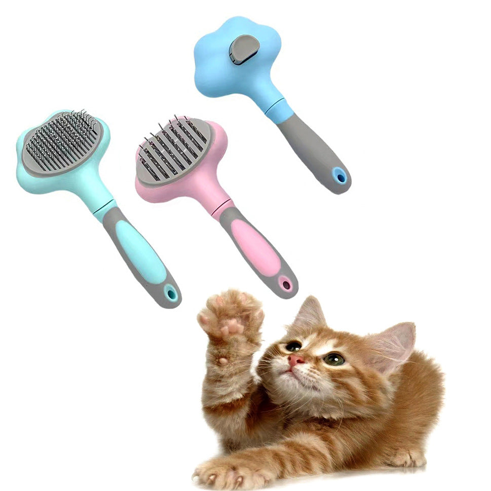 2012 New Pet Grooming Comb Hair Removal Comb Massage Comb Dog Cat Hair Removal Comb Automatic Unknotting Comb Cross-border