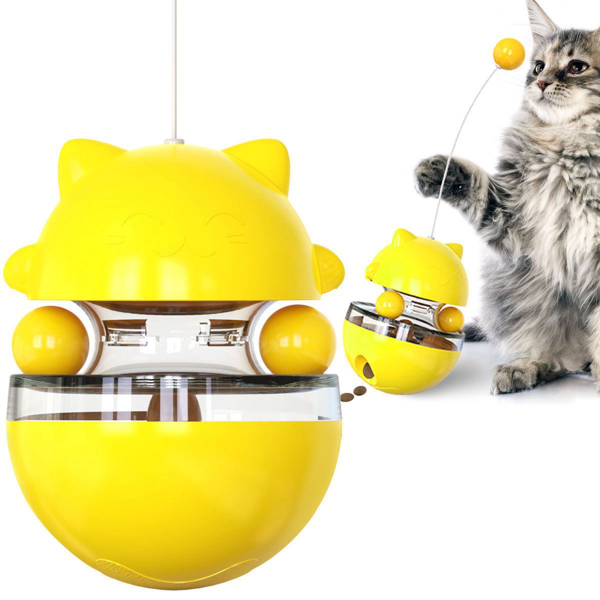 Spot Cat And Dog Track Ball Snack Toy Spilled Food Ball Tumbler Cat Funny Cat Stick
