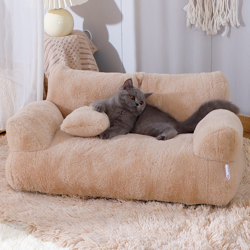 Oversized Lezhizhi Winter Warm Large Pet Cat Sofa Removable And Washable Four-season Pet Nest Cat Nest Cat Supplies
