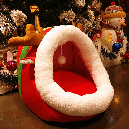 Pet Kennel, Autumn, Winter And Summer, Four Seasons Mat, Puppy Teddy Sleeping Bag, Dog Bed, Enclosed House, Removable And Washable Cat Kennel