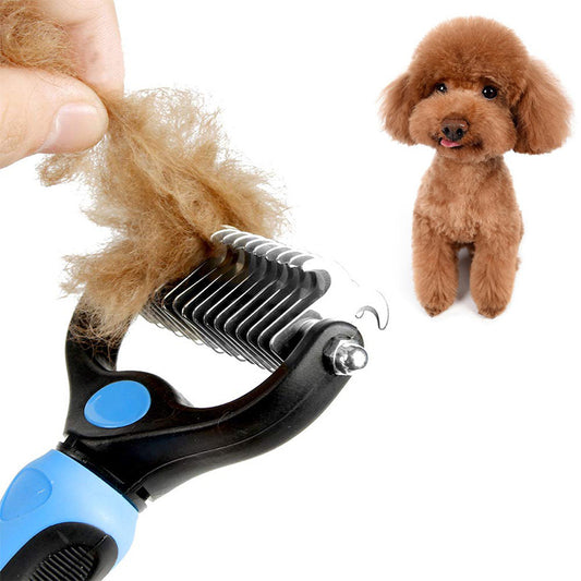 Pet Stainless Steel Hair Removal Dog And Cat Comb Hair Removal Comb Cleaning Beauty Rake Comb Double-sided Knot Comb