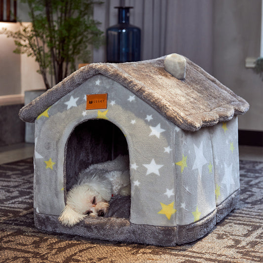 Teddy Kennel Dog House Four Seasons Indoor Kennel Winter Warm Windproof Cat Den Outdoor Winter Small Dog Cold-proof And Frost-proof