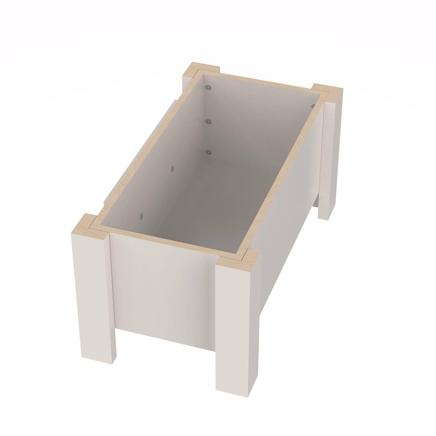 Raised Dog Bowl Stand with Internal Storage, Elevated Dog Bowls with Double Stainless Steel Dish Separate Design Easy Reach Pet Diner for Cats &amp; Dogs